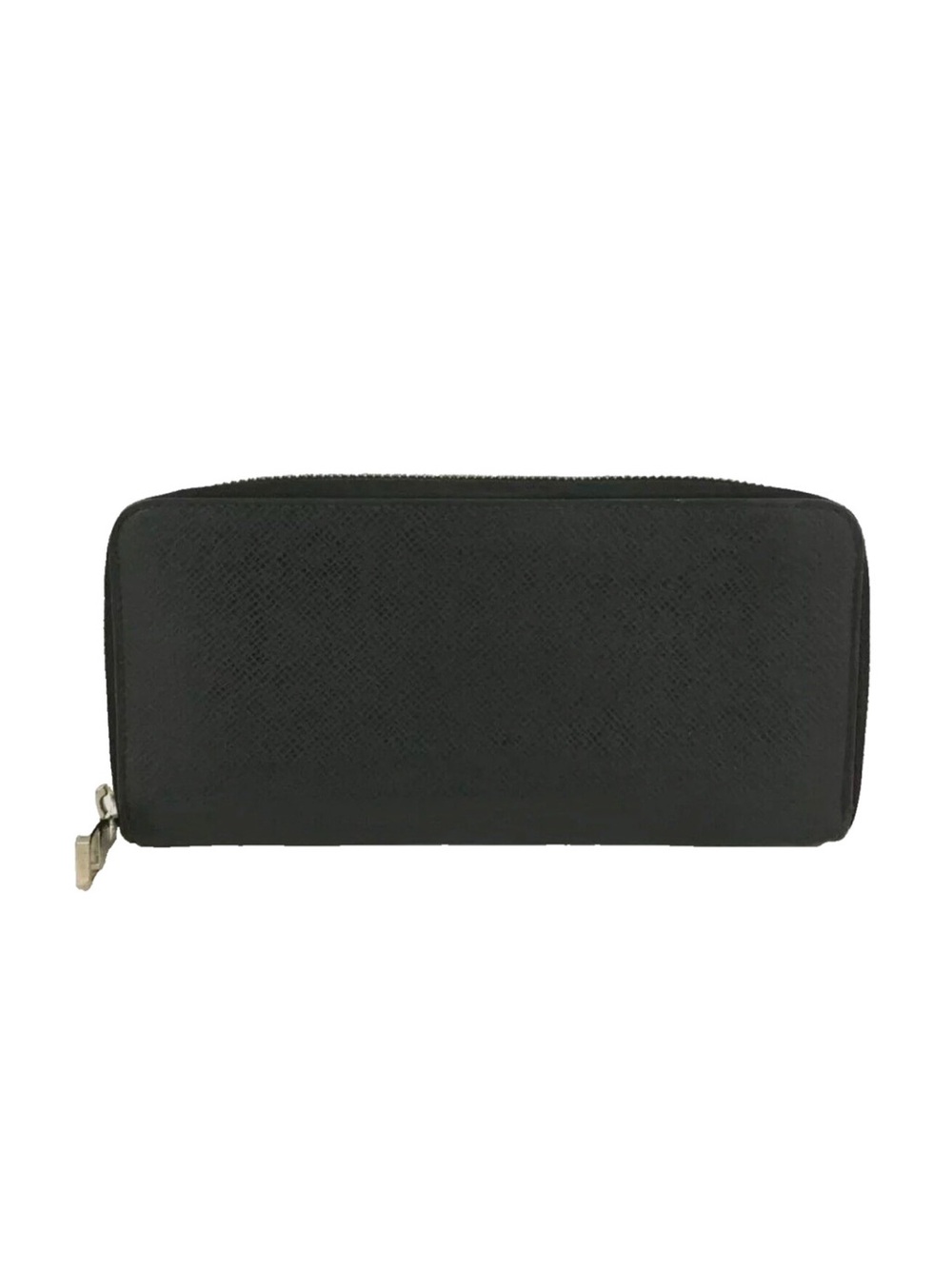 Authentic Louis Vuitton LV Taiga Leather Black Zippy Around Long Wallet Ardoise